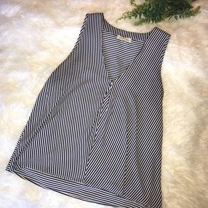 Blue & White Stripe Tank Top Size Medium